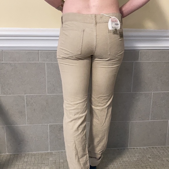 CHLOE Vintage NWT Sz 40 SUPER RARE pinwale tan corduroys with split hem BOHO - Picture 10 of 10